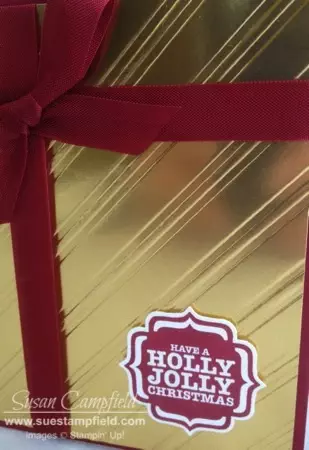 Holly Jolly Gold Foil Present Card with Tags 4 You and Stylish Stripes 2-imp