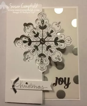 Snowflake Card Thinlits Die Flip Card Silver1-imp
