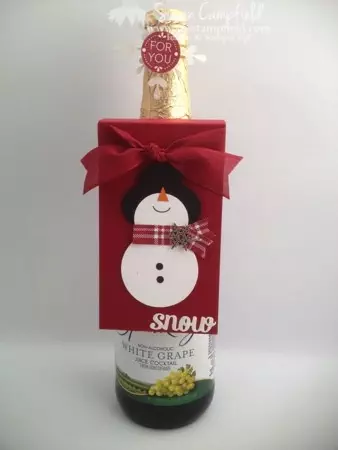 Punch Art Snowman Bottle Tag and Card1-imp