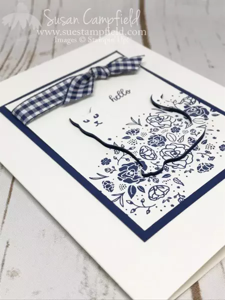 Floral Spooky Cat with Wood Words Navy - 10