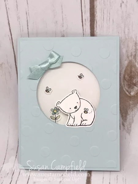 A Little Wild White Bear window card tutorial - 1