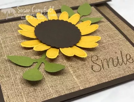Daisy Lane Sunflower Overlay Fun Fold Card - 1
