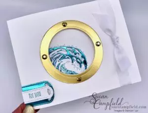 Porthole Window Visions Fun Fold Card with Waves of Inspiration